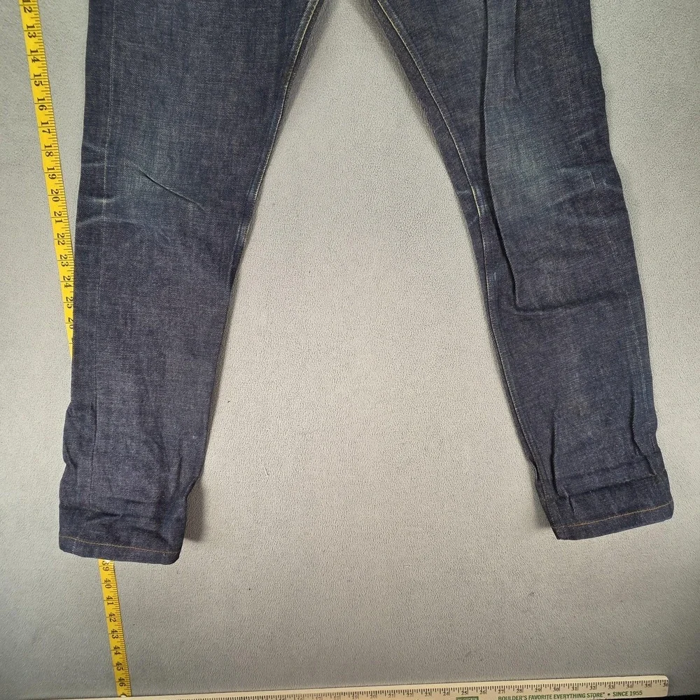 A.P.C. Jeans Mens Blue Dark‎ Wash Slim Whiskers Honeycomb Fits 31x29